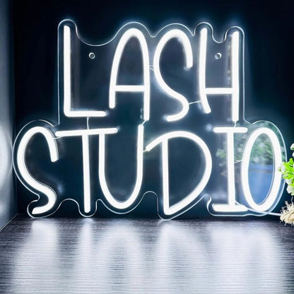 Lash Studio Multicolor Bedroom Neon Sign Beauty Studio Glam